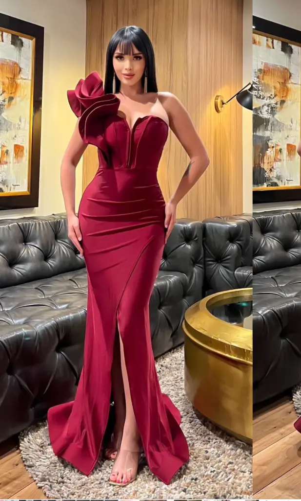 MAXIDRESS TIPO CORSET OLAN UN HOMBRO