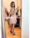 MINI DRESS HALTER CON TEJIDO TOP BUSTO