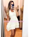 MINI DRESS HALTER CON TEJIDO TOP BUSTO