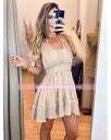 MINI DRESS HALTER CON TEJIDO TOP BUSTO
