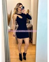 VESTIDO MINI CON AROGOLLAS EN HOMBRO