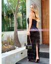 VESTIDO CON BARBITAS Y LENTEJUELA
