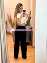 PANTALON DE VESTIR CON CINTURA BLANCA