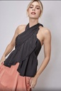 BLUSA CRUZADA CUELLO RUFFLE AL FRENTE