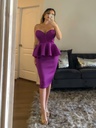 MIDI DRESS STRAPLES CON FALDITA