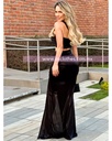 MAXI DRESS OPEN WAIST BRILLOS ABERTURA EN PIERNA