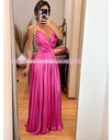 VESTIDO FIESTA CON PIEDRAS Y TABLONES