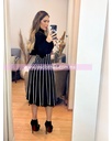 MIDIDRESS BICOLOR MANGA LARGA VOLADITO CON CUELLO ALTO