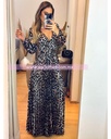 VESTIDO MANGA LARGA TABLONES ANIMAL PRINT