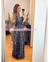 VESTIDO MANGA LARGA TABLONES ANIMAL PRINT