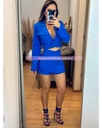 BLAZER CROP TOP CON BOLSA AL FRENTE
