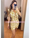 MINI DRESS ESCOTE V PRINT CADENAS