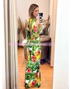 MAXI DRESS MANGA LARGA FLORAL PRINT