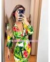MAXI DRESS MANGA LARGA FLORAL PRINT
