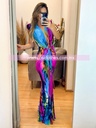 MAXI DRESS ESCOTE V MULTICOLOR
