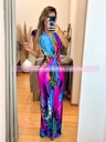 MAXI DRESS ESCOTE V MULTICOLOR
