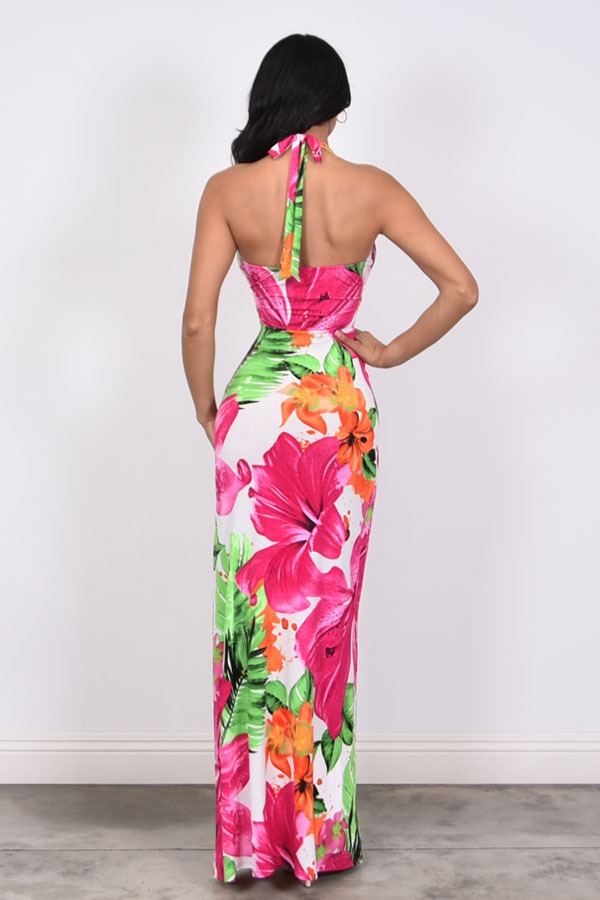 MAXI DRESS FLORAL PRINT