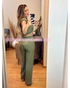 TRAJE LINO CON BLUSA TIRAS CRUZADAS