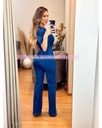PALAZZO DENIM CON HEBILLAS AL FRENTE Y PUFF HOMBROS