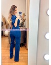 PALAZZO DENIM CON HEBILLAS AL FRENTE Y PUFF HOMBROS