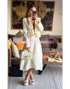 TRAJE FALDA MIDI CON SACO REMOLINOS 3D