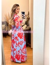 MAXI DRESS OPEN WAIST CON MANGAS