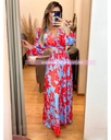 MAXI DRESS OPEN WAIST CON MANGAS