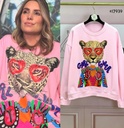 SUDADERA TIGRE CON PEDRERIA