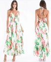 MAXI DRESS FLORAL MOÑO ATRAS