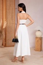 MIDI DRESS HALTER VOLADITO CON CINTO