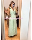 VESTIDO HALTER ESCOTE EN ESPALDA Y CINTO
