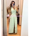 VESTIDO HALTER ESCOTE EN ESPALDA Y CINTO