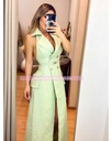 VESTIDO HALTER ESCOTE EN ESPALDA Y CINTO