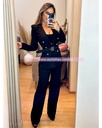 TRAJE BOTONES DORADOS Y CINTO