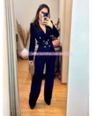 TRAJE BOTONES DORADOS Y CINTO