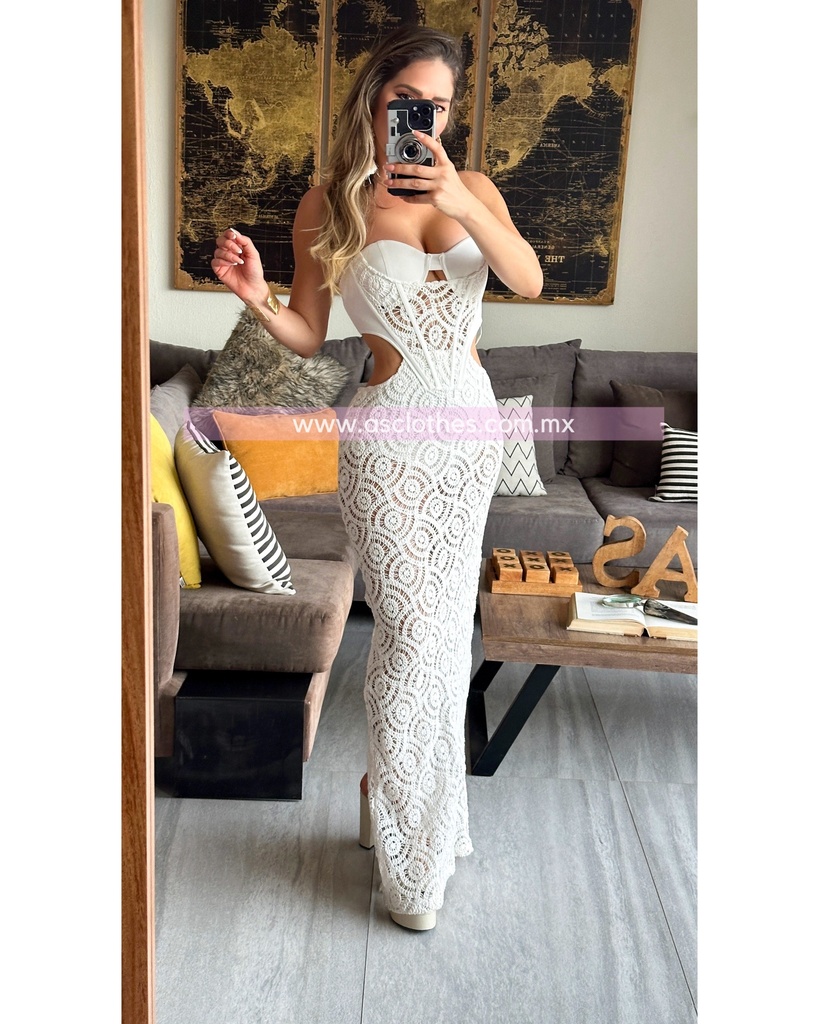 MAXI DRESS CROCHE TRANSPARENCIAS