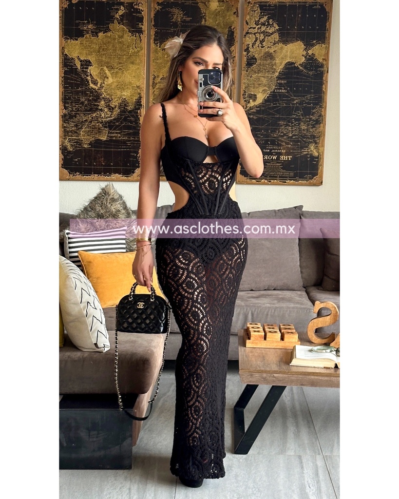 MAXI DRESS CROCHE TRANSPARENCIAS