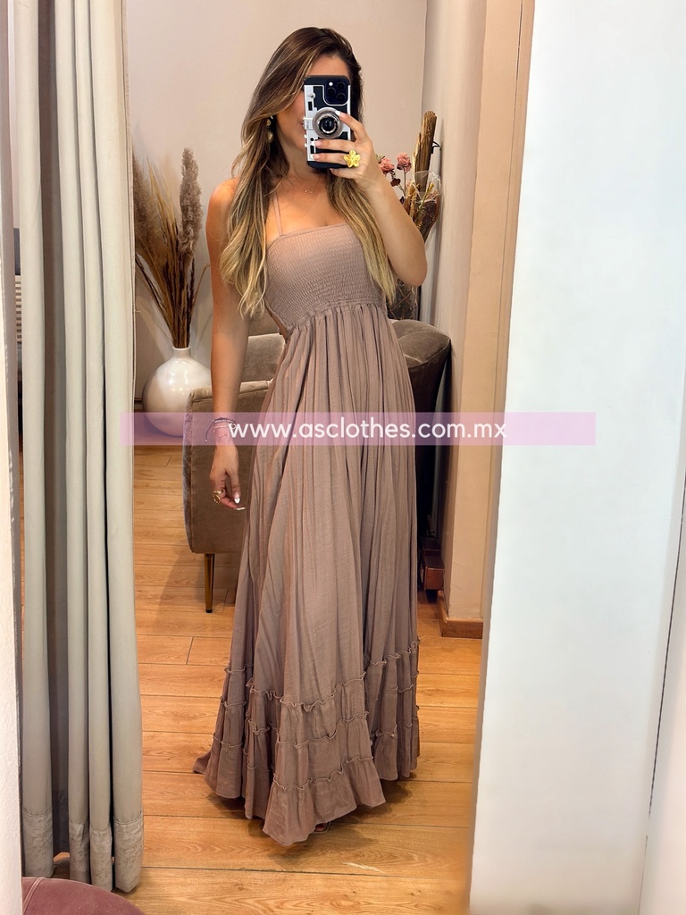 MAXI DRESS ESCOTE ESPALDA