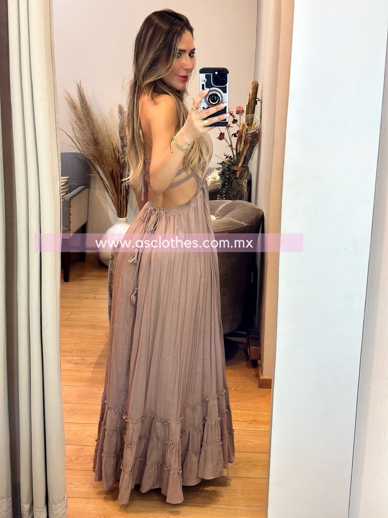 MAXI DRESS ESCOTE ESPALDA