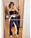 PANTALON TELA COMBINADO CON MEZCLILLA