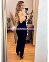 VESTIDO DE FIESTA CON FLORES 3D