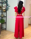 CONJUNTO PANTALON Y TOP CON ARGOLLA EN PECHO