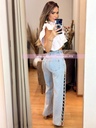PANTALON MEZCLILLA CON CADENITAS PIEDRAS A LOS LADOS