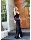 MAXI DRESS FIESTA UNA MANGA LARGA