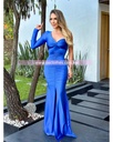 MAXI DRESS FIESTA UNA MANGA LARGA