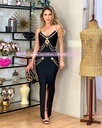 MAXI DRESS BANDAGE APLICACIONES CADENAS/PEDRERIA