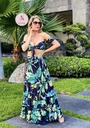 CONJUNTO FALDA CROP TROPICAL