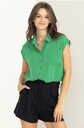 BLUSA SIN MANGA  BOTONES Y AMARRADERA 