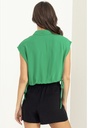 BLUSA SIN MANGA  BOTONES Y AMARRADERA 