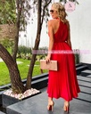 VESTIDO MIDI CUELLO TABLONES SON CINTITO